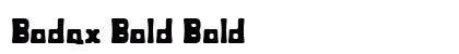 Bodax Bold Bold Font Preview