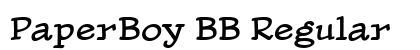 PaperBoy BB Regular Font Preview