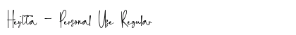 Heytta - Personal Use Regular Font Preview