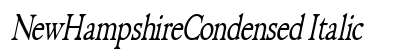 NewHampshireCondensed Italic Font NewHampshireCondensed Italic Font Preview