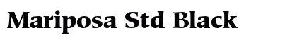 Mariposa Std Black Font Mariposa Std Black Font Preview