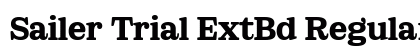 Sailer Trial ExtBd Regular Font Preview