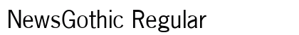 NewsGothic Regular Font Preview
