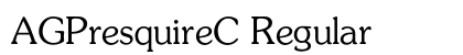 AGPresquireC Regular Font Preview