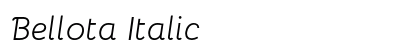 Bellota Italic Font Preview