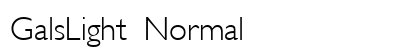 GalsLight Normal Font Preview