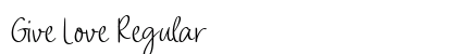 Give Love Regular Font Preview