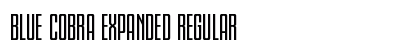 Blue Cobra Expanded Regular Font Preview