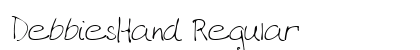 DebbiesHand Regular Font Preview