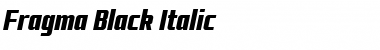 Fragma Black Italic Font