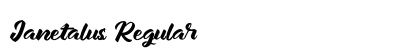 Janetalus Regular Font Preview