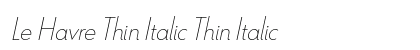 Le Havre Thin Italic Thin Italic preview