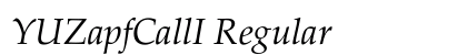 YUZapfCallI Regular Font Preview YUZapfCallI Regular Font Preview