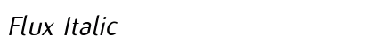 Flux Italic Font Preview