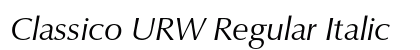 Classico URW Regular Italic preview