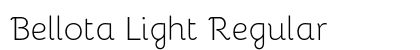 Bellota Light Regular Font Preview