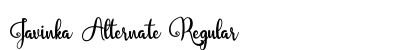 Javinka Alternate Regular Font Preview