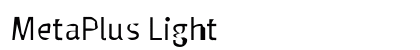 MetaPlus Light Font Preview