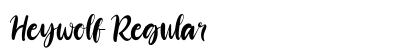 Heywolf Regular Font Preview