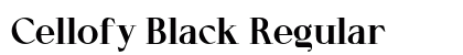 Cellofy Black Regular preview Cellofy Black Regular preview