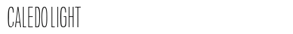 Caledo Light Font Preview