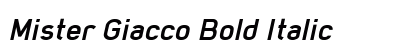 Mister Giacco Bold Italic font free download