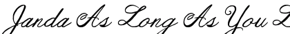 Janda As Long As You Love Me Regular Font Janda As Long As You Love Me Regular Font Preview