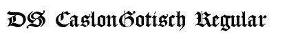 DS CaslonGotisch Regular preview