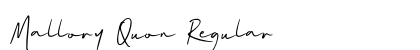Mallory Quon Regular (OpenType) Font Preview