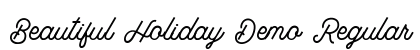 Beautiful Holiday Demo Regular Font Preview