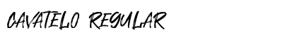 Cavatelo Regular Font Preview
