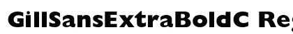 GillSansExtraBoldC Regular Font Preview