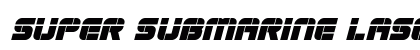 Super Submarine Laser Italic Italic Font Preview