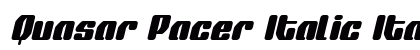Quasar Pacer Italic Italic Font Preview