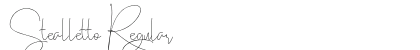 Stealletto Regular Font Preview