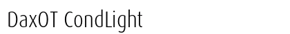DaxOT CondLight Font Preview