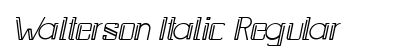 Walterson Italic Regular Font Preview
