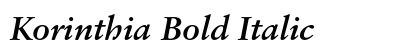 Korinthia Bold Italic Font Preview