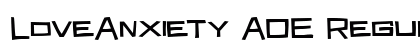 LoveAnxiety AOE Regular Font LoveAnxiety AOE Regular Font Preview