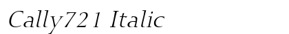Cally721 Italic Font Preview