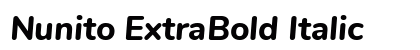 Nunito ExtraBold Italic Preview