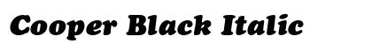 Cooper Black Italic Font Preview