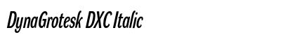 DynaGrotesk DXC Italic preview DynaGrotesk DXC Italic preview