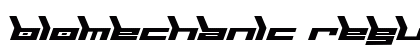 Biomechanic Regular Font Preview