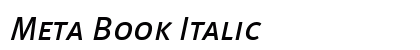 Meta Book Italic preview