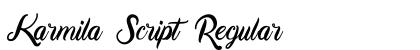 Karmila Script Regular preview Karmila Script Regular preview