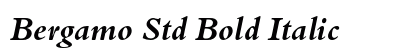 Bergamo Std Bold Italic Font Preview