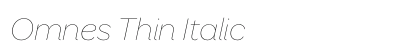 Omnes Thin Italic Preview