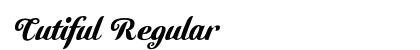 Cutiful Regular Font Preview