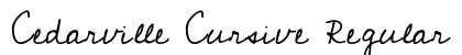 Cedarville Cursive Regular preview Cedarville Cursive Regular preview